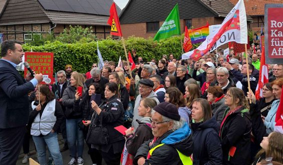 Demonstration gegen AfD-Veranstaltung mit Maximilian Krah in Peine