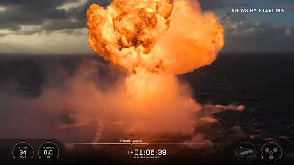 Raketentest für Mondreise: Spektakuläre Landung von Musks Mega-Rakete