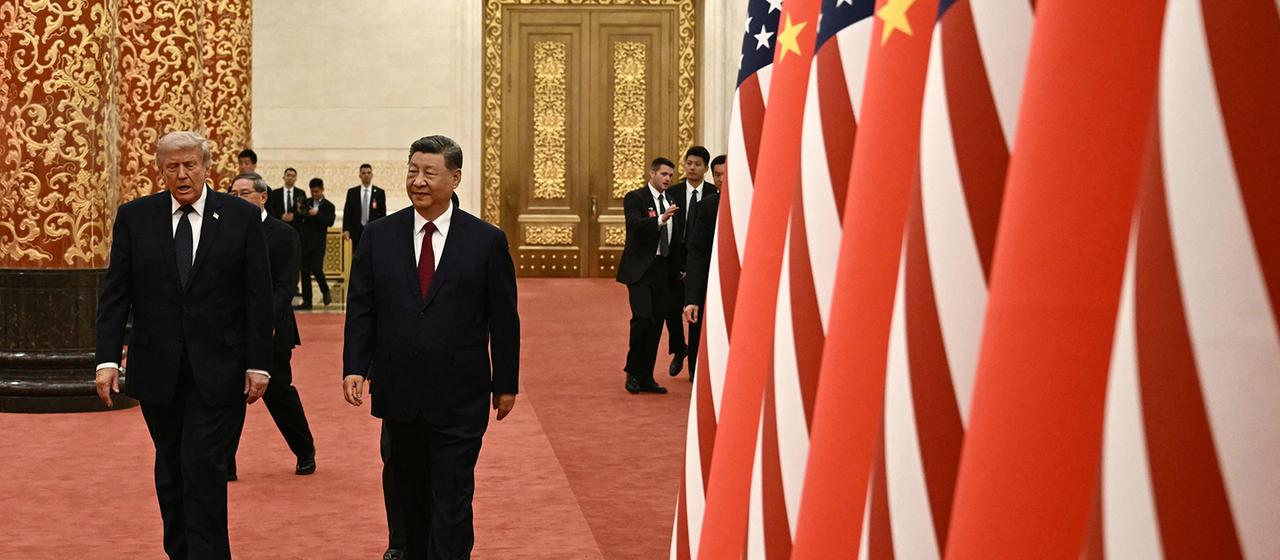 Beginn des Staatsbesuchs von US-Präsident Trump in China