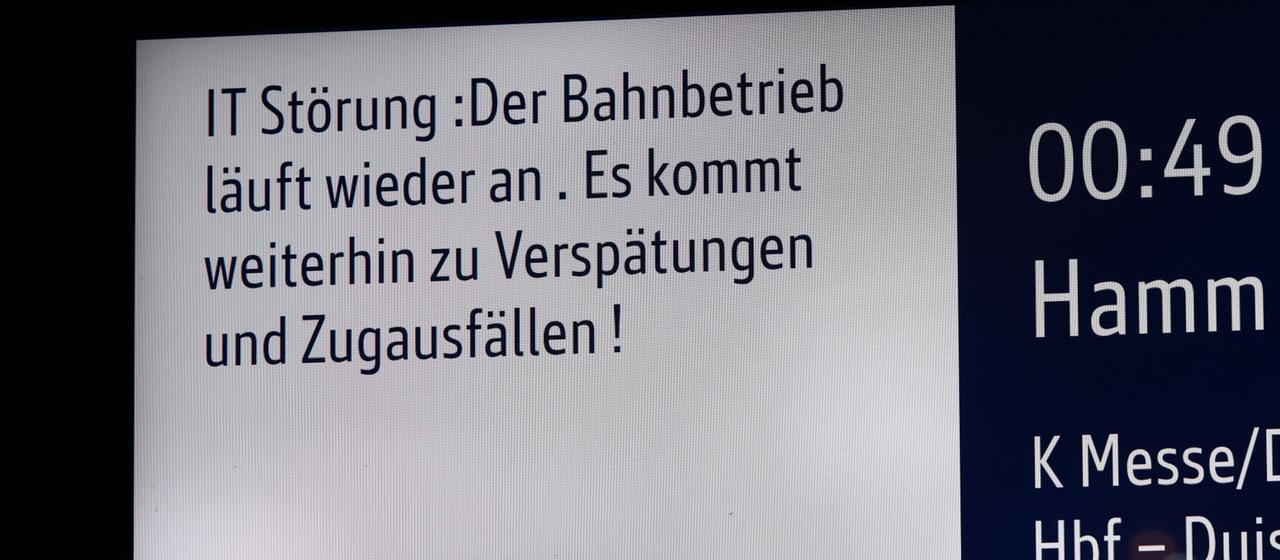 Betriebsstörung bei der Deutschen Bahn behoben