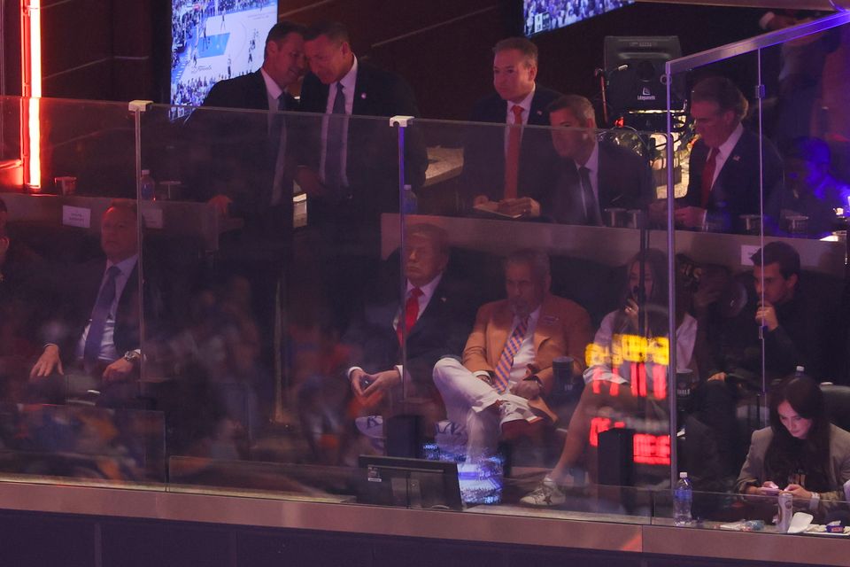 Donald Trumps umstrittener Auftritt bei den New York Knicks