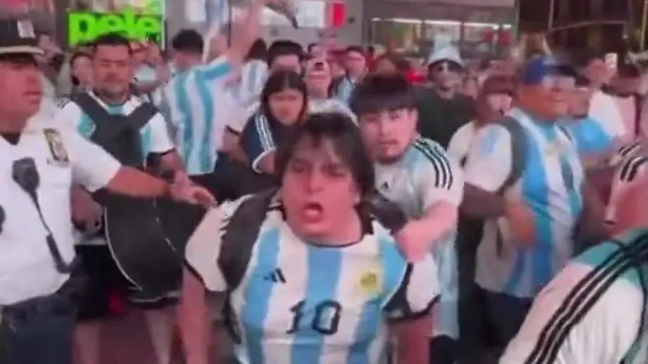 Unruhen während der WM am Times Square