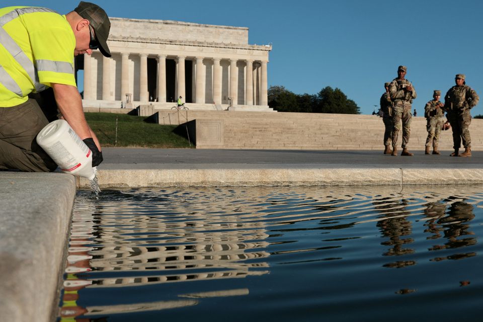 Sanierung des Reflecting Pools in Washington, D.C.
