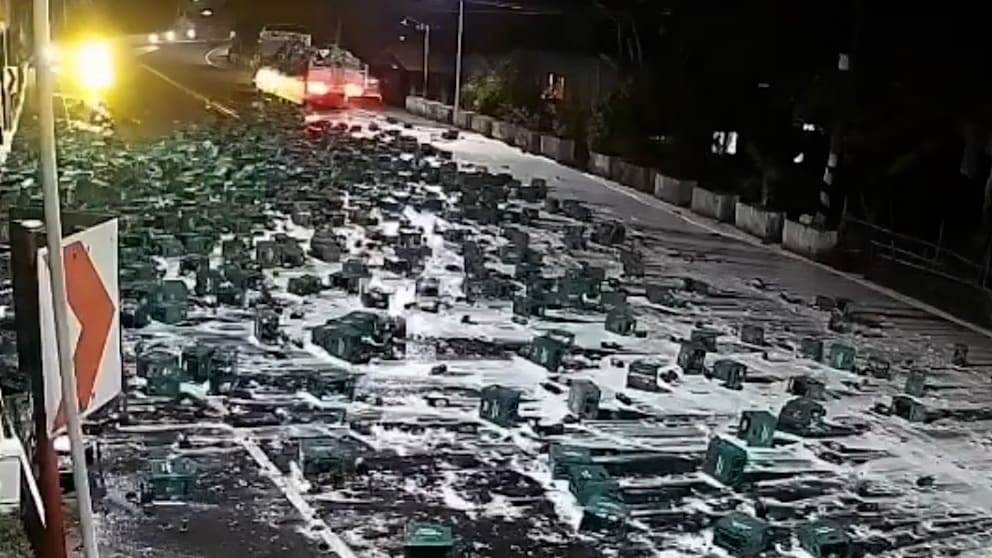 Unfall auf den Philippinen: Tausende Liter Bier verschüttet