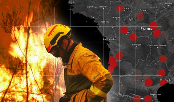 Das Ausmaß der Waldbrände in Frankreich und Spanien