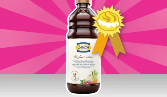Der Gewinner des Goldenen Windbeutels 2026: Vitaminsaft von LaVita
