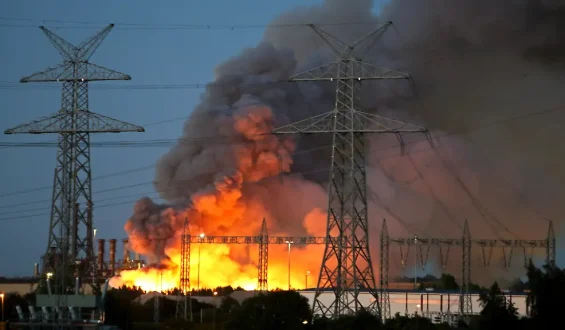 Großbrand auf dem Gelände von Salzgitter AG