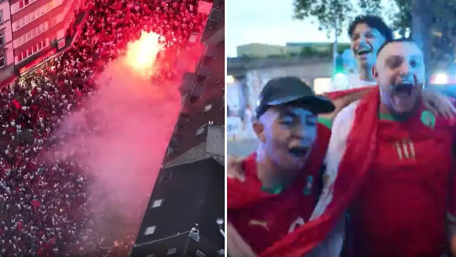 Jubel in Düsseldorf: Marokko-Fans feiern WM-Erfolg