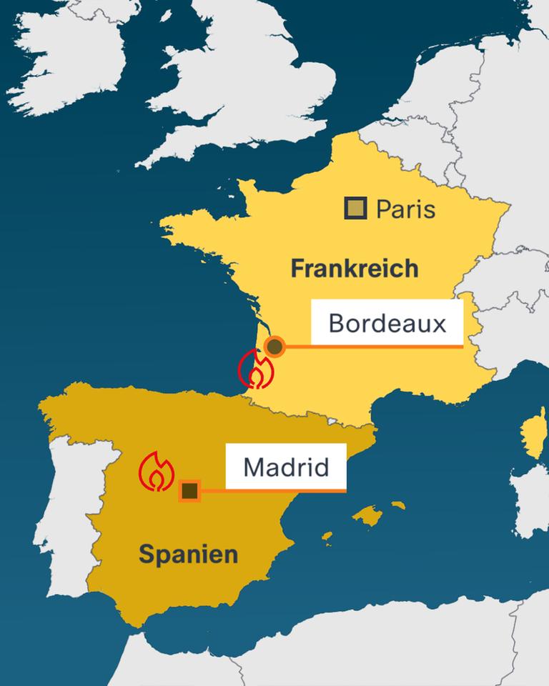 Waldbrände in Frankreich und Spanien: Anhaltende Kämpfe und Fortschritte