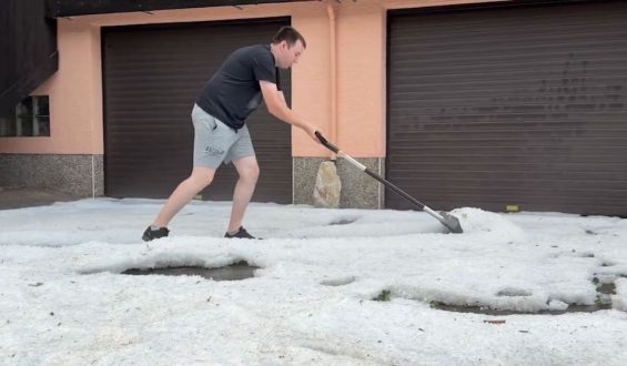 Sommerlaune getrübt durch Unwetter mit Hagel