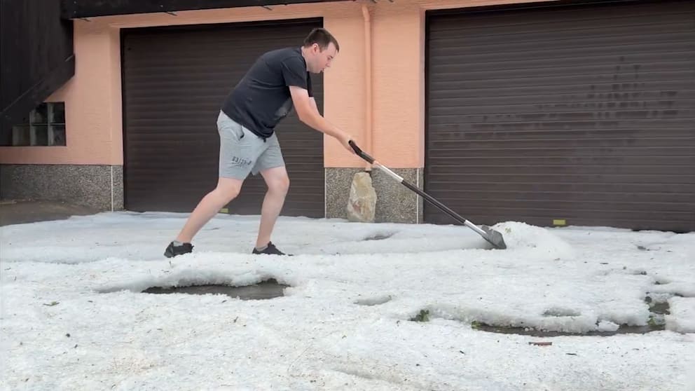 Sommerlaune getrübt durch Unwetter mit Hagel