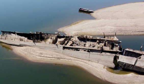 Trockenheit in Europa legt historische Relikte frei