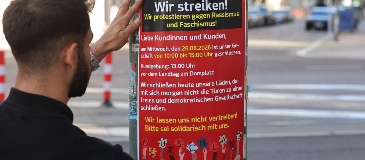 Migranten in Sachsen-Anhalt schließen aus Protest gegen Rassismus ihre Geschäfte