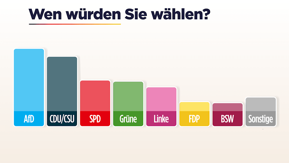 AfD stabil während Grüne an Unterstützung verlieren