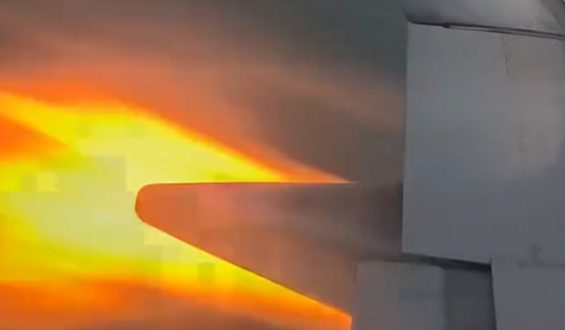 Vogelschlag löst Feuer am Triebwerk aus