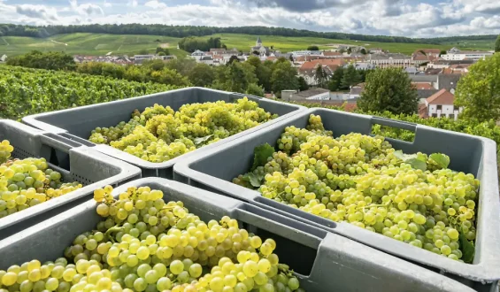 Frühe Weinlese in der Champagne durch Klimawandel