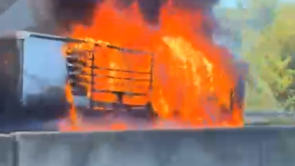 Großeinsatz der Feuerwehr auf der A5