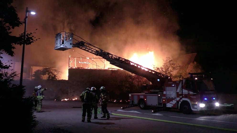 Großbrand in Stutensee-Blankenloch