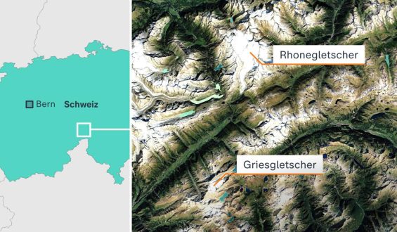 Dramatischer Rückgang der Gletscher in der Schweiz